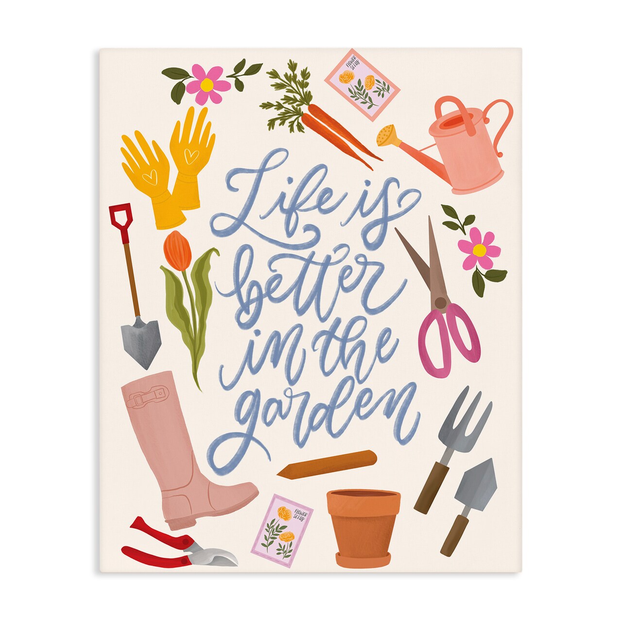 Stupell Industries Life In The Garden Canvas, design by Isabela Schielke